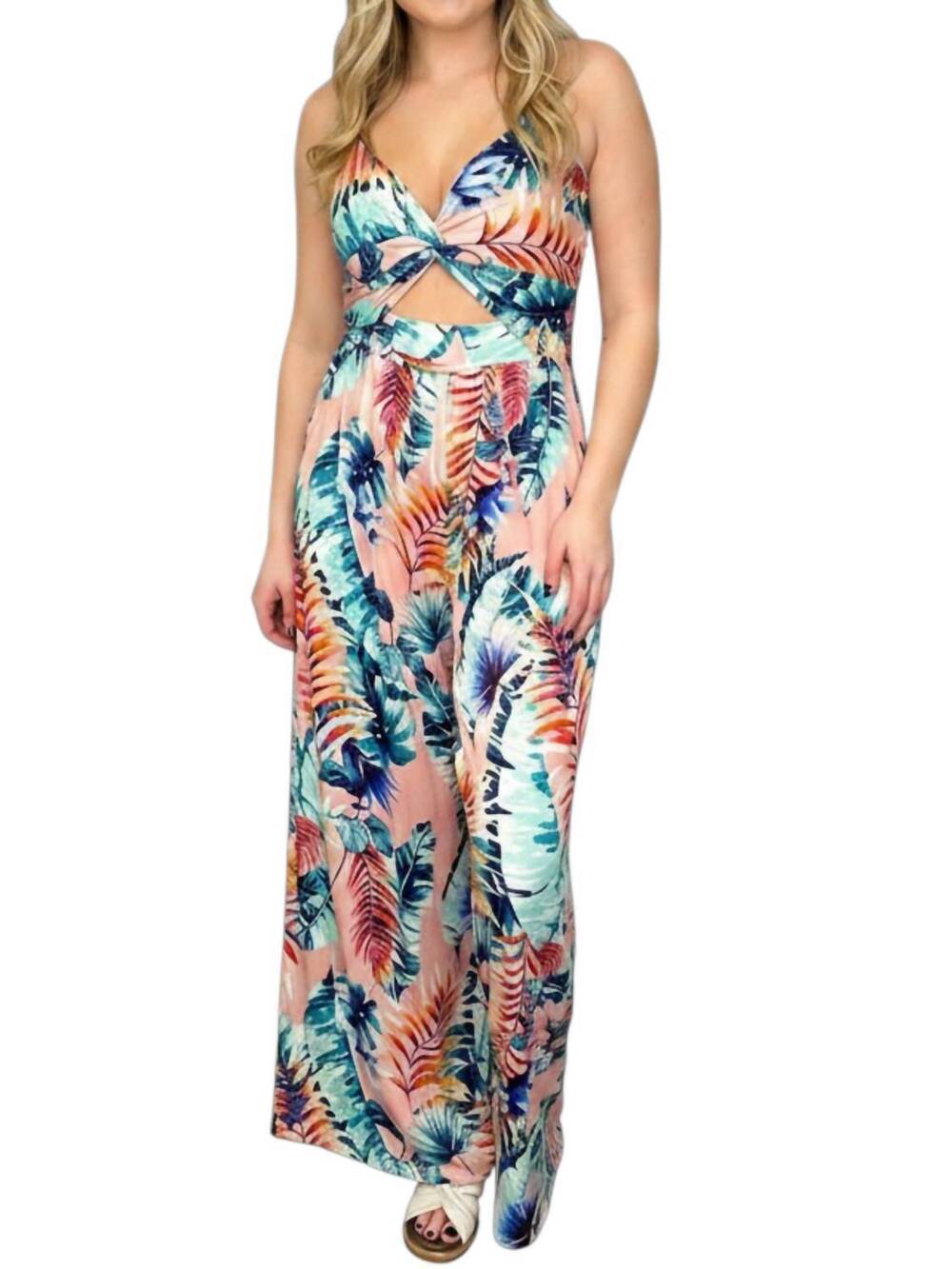 NEW ELDRIDGE i said it all wide leg jumpsuit in pink